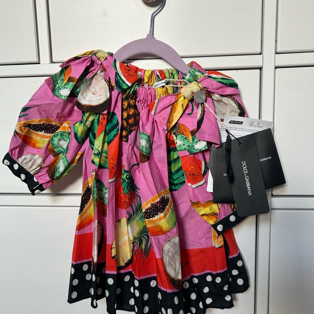Dolce & Gabbana Pink and Red Blouse with Dramatic Sleeves